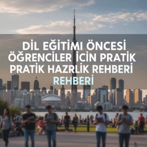 Yurtdışında dil eğitimi öncesi hazırlık yapan öğrenci