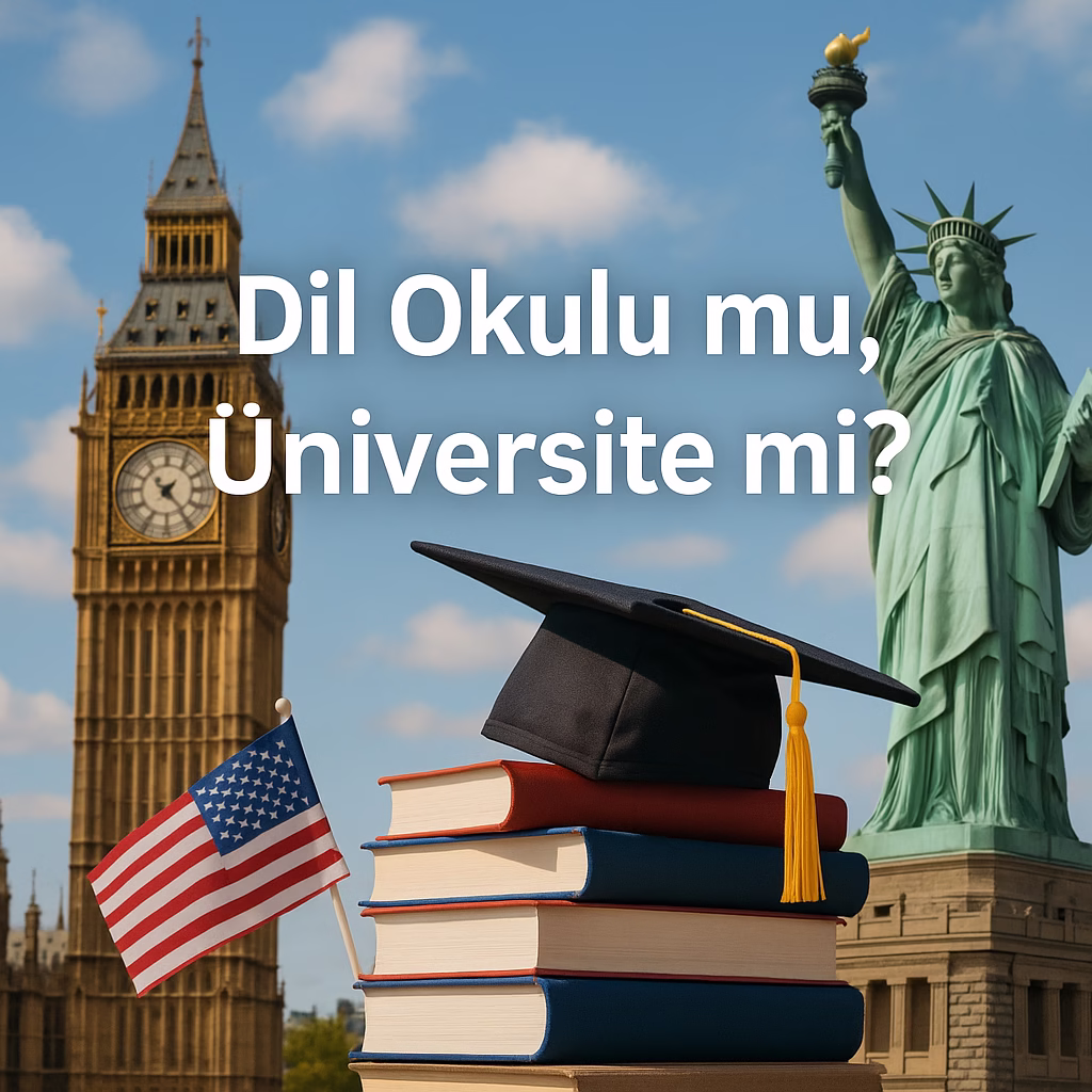 Yurtdışında dil okulu ve üniversite seçeneklerini değerlendiren öğrenci