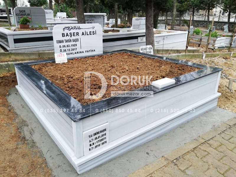 iki Kisilik Küpeste Granit Mezar Modeli