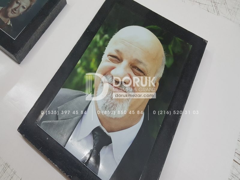 Granit Mezar Taşı Üzerine Renkli Solmayan Resim