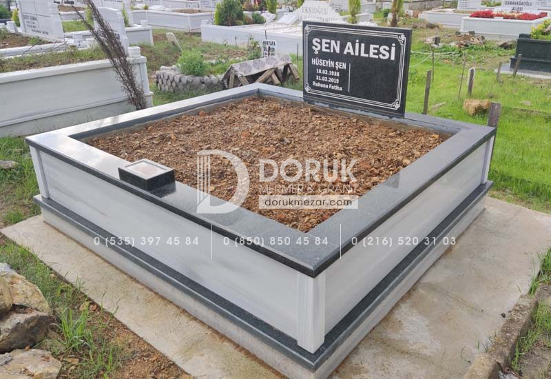 İki KiSilik BaS Tasi Kupeste Supurgelik Granit Mezar