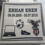 Mermer Baş Taşı Üzerine Loğo ve Arma
