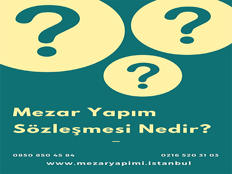 Mezar yapımı sözleşmesi İstanbul Büyükşehir Belediyesi Mezarlıklar Müdürlüğü tarafından hazırlanmaktadır. İstanbul Mezarlıklar Müdürlüğünden çalışma ruhsatı almış mermercilere verilmiş hazır sözleşmelerdir. Bu sözleşmeyi cenaze sahibinin 1.dereceden yakınları (eşi, çocukları, annesi, babası, kardeşleri) imzalayabilir. Bu kişiler mezarlık müdürlüğüne belirli sebeplerden dolayı gitme durumları söz konusu değilse, noterden vekalet verilmiş kişide bu sözleşmeyi imzalayabilir. Sözleşmede cenazenin bulunduğu mezarlık, mezarın kaç kişilik olduğu, yapılacak mezarın özellikleri, mezar inşaatının fiyatı, cenaze sahibinin adı soyadı, mezar inşaatını yapacak mermercinin adı soyadı kaşesi vb. gibi ifadeler yer almaktadır
