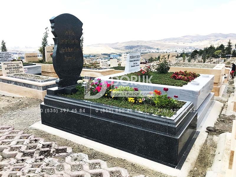 Tek Kişilik Profilli Granit Blok Mezar