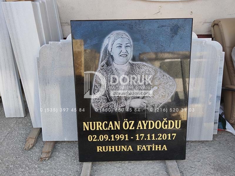 Mezar Taşı Üzerine Lazer Resim 50x60cm