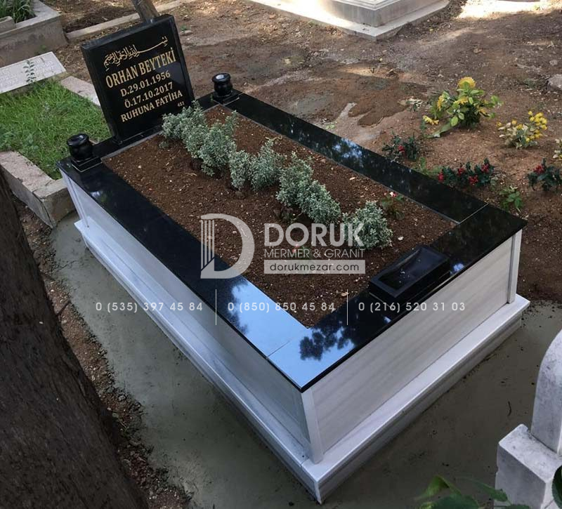 Tek Kişilik Küpeşte Baştaşı Granit Mezar