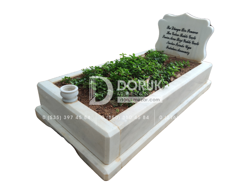 10cm Blok Mermer Mezar Modeli