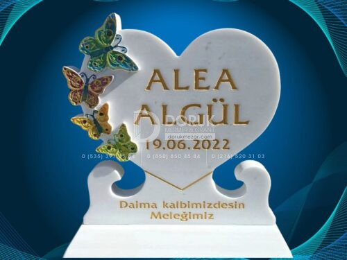 3D Cnc Ozel Tasarim Kelebek Mezar Tasi
