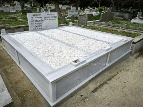 Mermer 3 Kişilik Aile Mezar Modeli