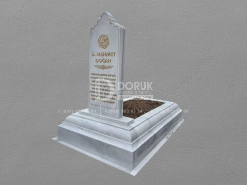 Klasik Osmanli Tarzi CNC Yazili Mermer Mezar