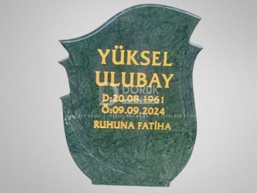 Yeşil Granit Cnc Kesim Mezar Taşı