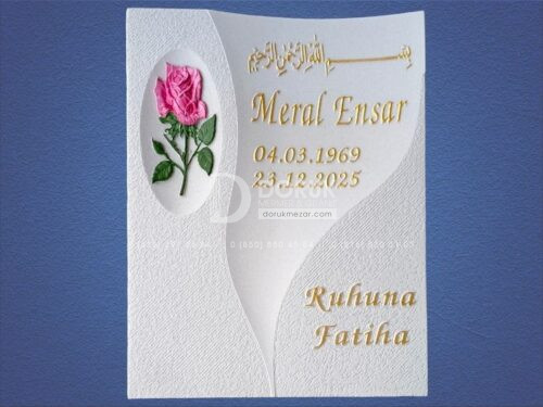 Su Yolu Şeklinde Mermer Mezar Taşı