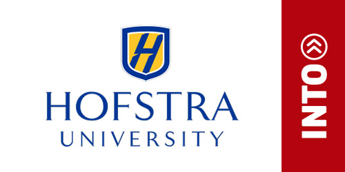 into hofstra university logo