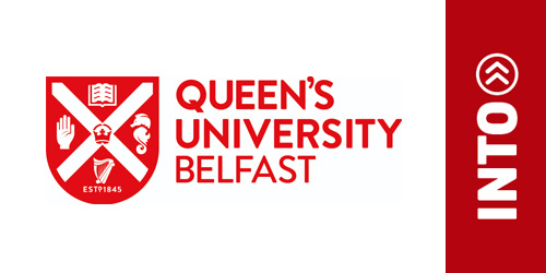 into queens university belfast logo