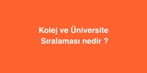 Kolej ve Üniversite Sıralaması Nedir Nasıl Belirlenir? 637 kolej ve universite siralamasi nedir nasil belirlenir 500x250 1