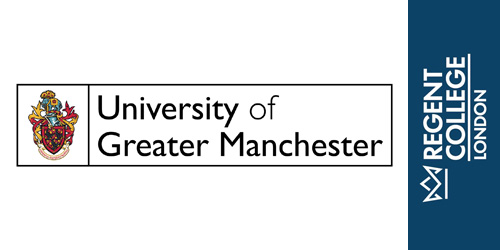 regent college london the university of greater manchester logo