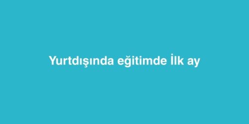 Yurtdışında Eğitimde İlk Ay 17 yurtdisinda egitimde ilk ay 500x250 1