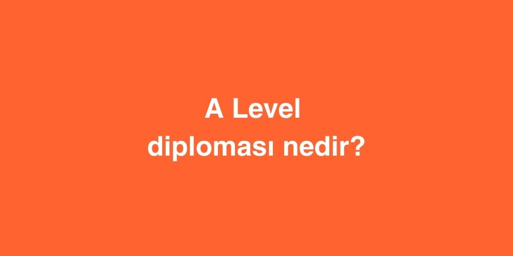 a level diplomasi nedir 1