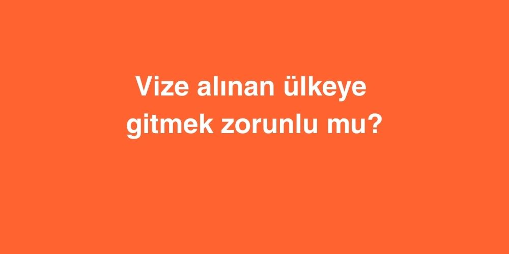 Vize Alınan Ülkeye Gitmek Zorunlu Mu? 1 vize alinan ulkeye gitmek zorunlu mu 1