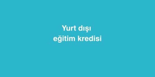 Yurt dışı Eğitim Kredisi 15 yurt disi egitim kredisi 500x250 1