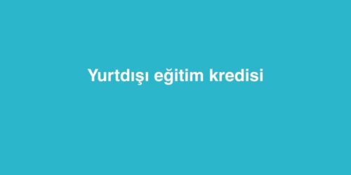 Yurtdışı Eğitim Kredisi 419 yurtdisi egitim kredisi 500x250 1
