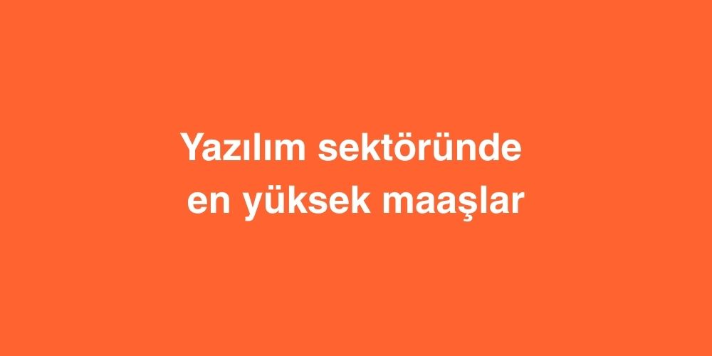 yazilim sektorunde en yuksek maaslar 1