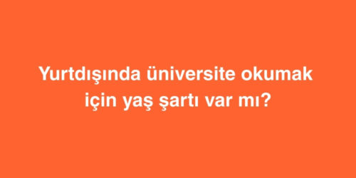 Yurtdışında Üniversite Okumak İçin Yaş Şartı Var mı? 14 yurtdisinda universite okumak icin yas sarti var mi 500x250 1