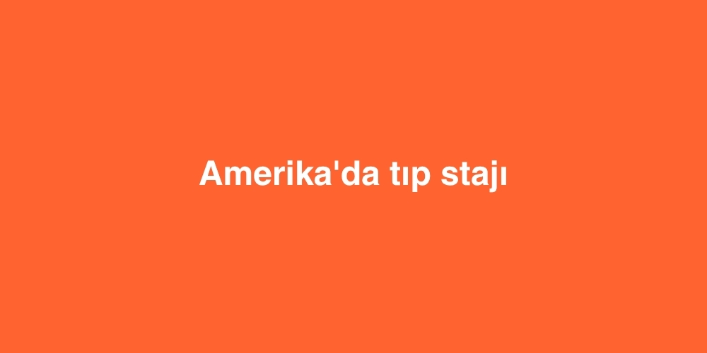amerikada tip staji 1
