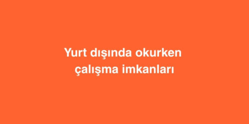 Yurt dışında okurken çalışma imkanları 192 yurt disinda okurken calisma imkanlari 500x250 1