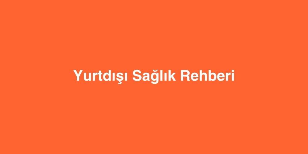 yurtdisi saglik rehberi 1