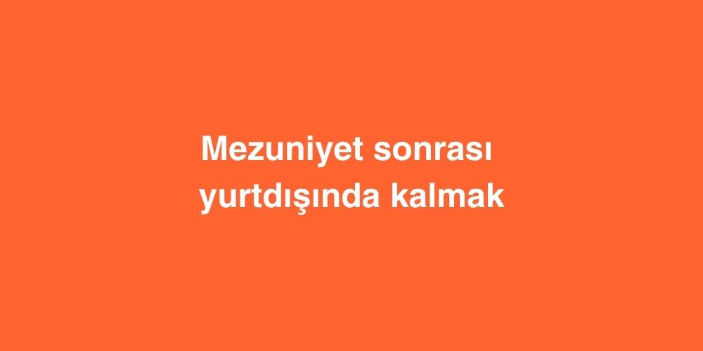mezuniyet sonrasi yurtdisinda kalmak 1