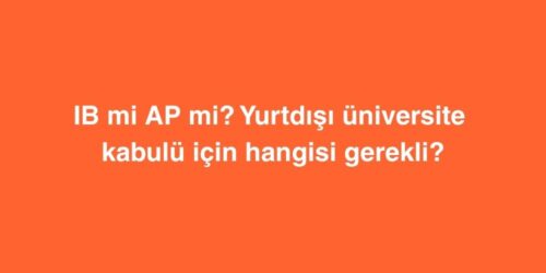 IB mi AP mi? Yurtdışı Üniversite Kabulü İçin Hangisi Gerekli? 99 ib mi ap mi yurtdisi universite kabulu icin hangisi gerekli 500x250 1