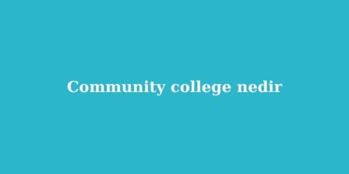 Community College Nedir 84 community college nedir 500x250 1