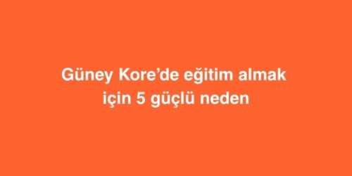 Güney Kore’de Eğitim Almak İçin 5 Güçlü Neden 41 guney korede egitim almak icin 5 guclu neden 500x250 1