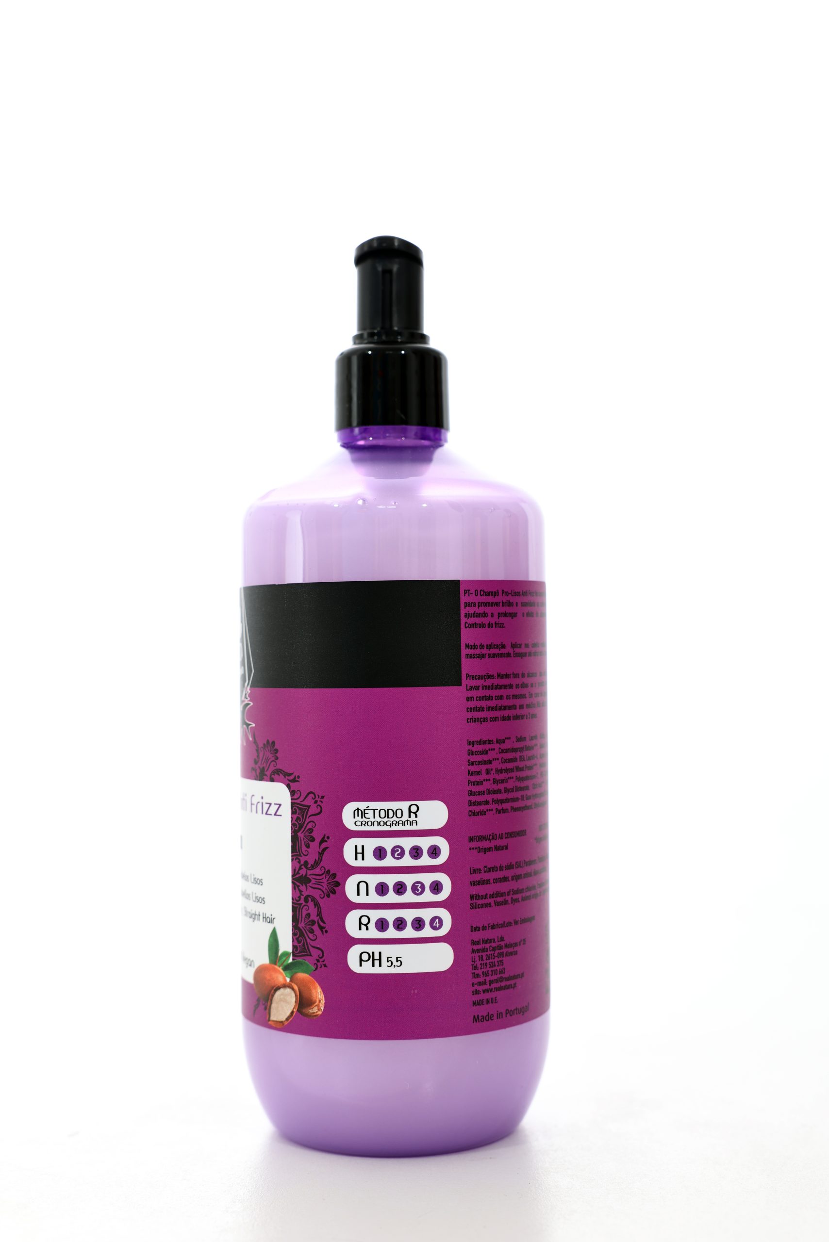 REAL NATURA SHAMPOO PRO LISO ANTI FRIZZ ARGAN 500ml - Görsel 5