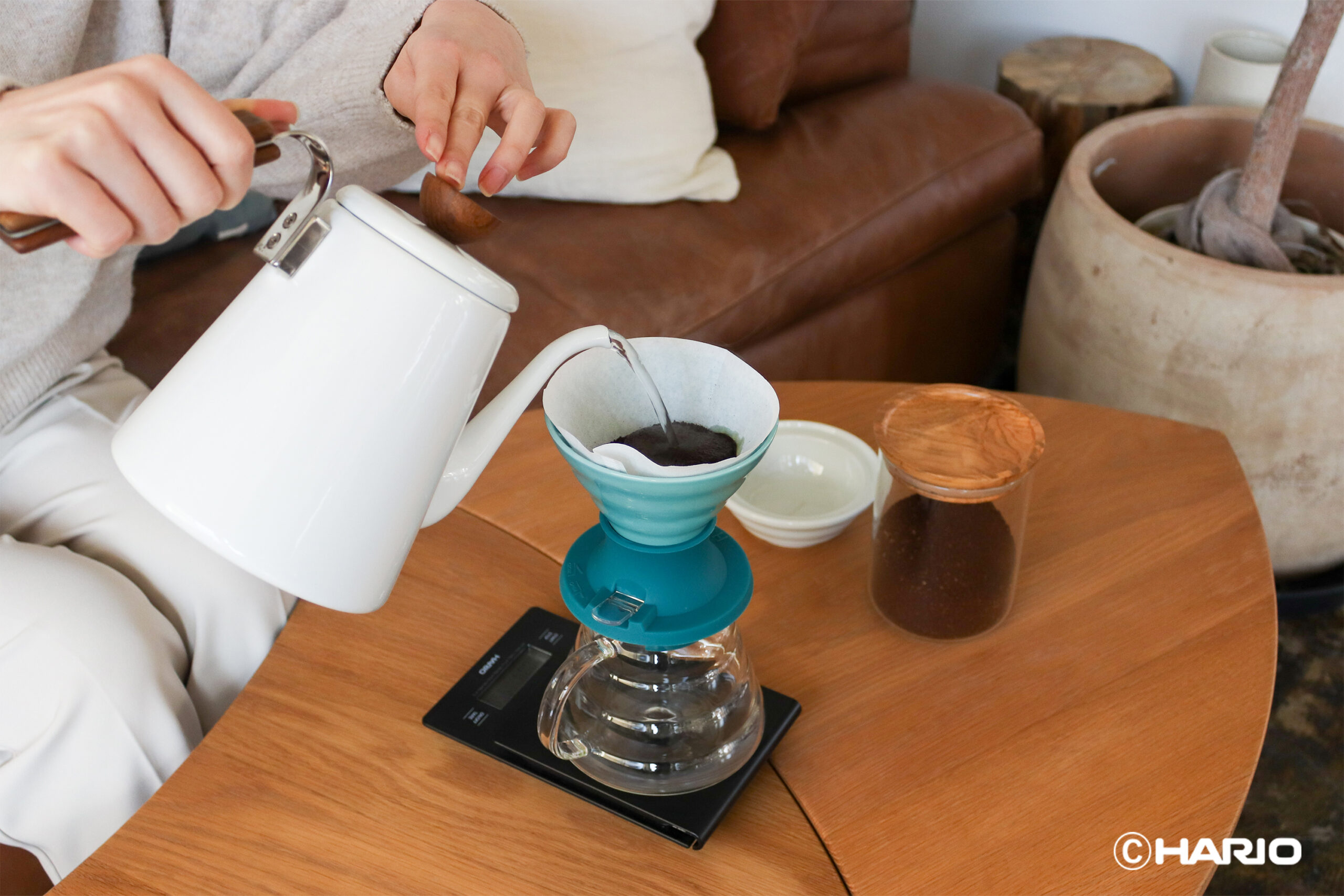 Hario V60 Immersion Ceramic Dripper SWITCH (Turkuaz) - Görsel 5