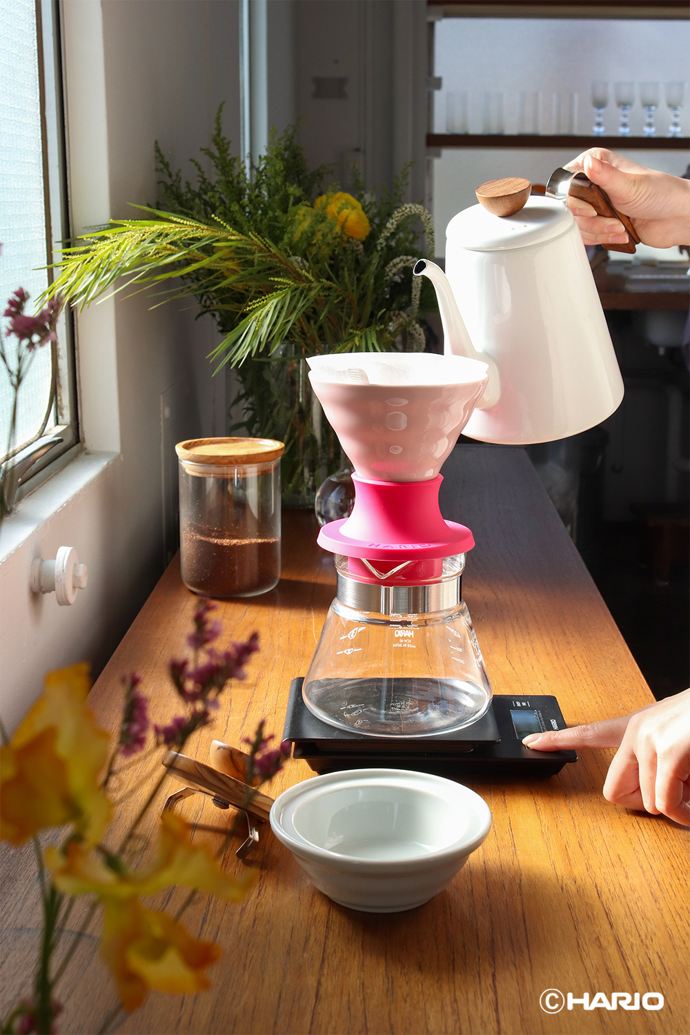 Hario V60 Immersion Ceramic Dripper SWITCH (Pembe) - Görsel 5