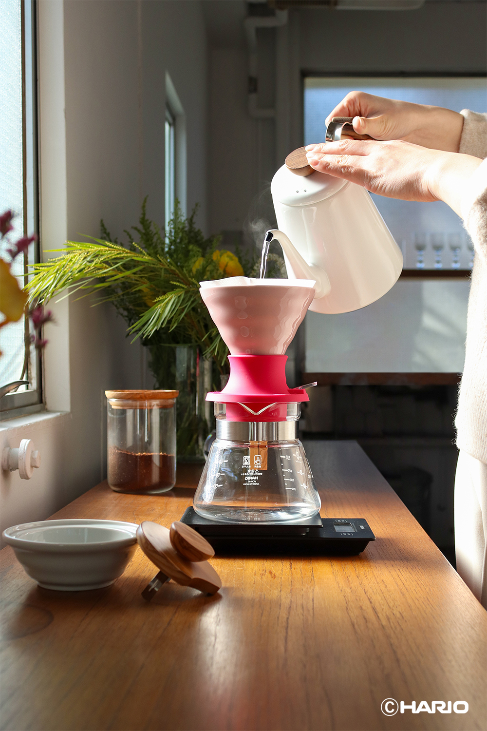 Hario V60 Immersion Ceramic Dripper SWITCH (Pembe) - Görsel 6