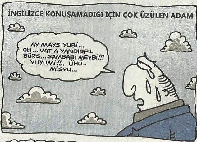 yabancı dil eğitimi karikatür