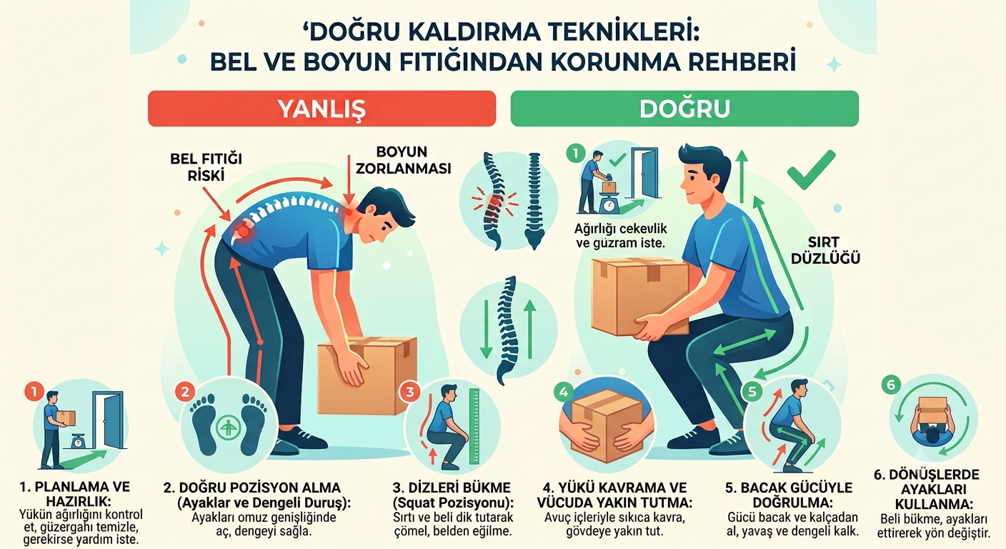 Doğru Kaldırma Teknikleri: Bel ve Boyun Fıtığından Korunma Rehberi 2