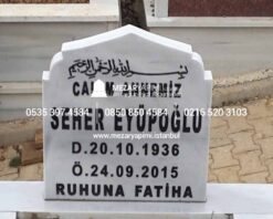 50*60 Mermer Mezar Baştaşı - Görsel 6
