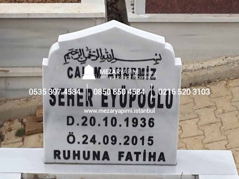 50*60 Mermer Mezar Baştaşı - Görsel 6