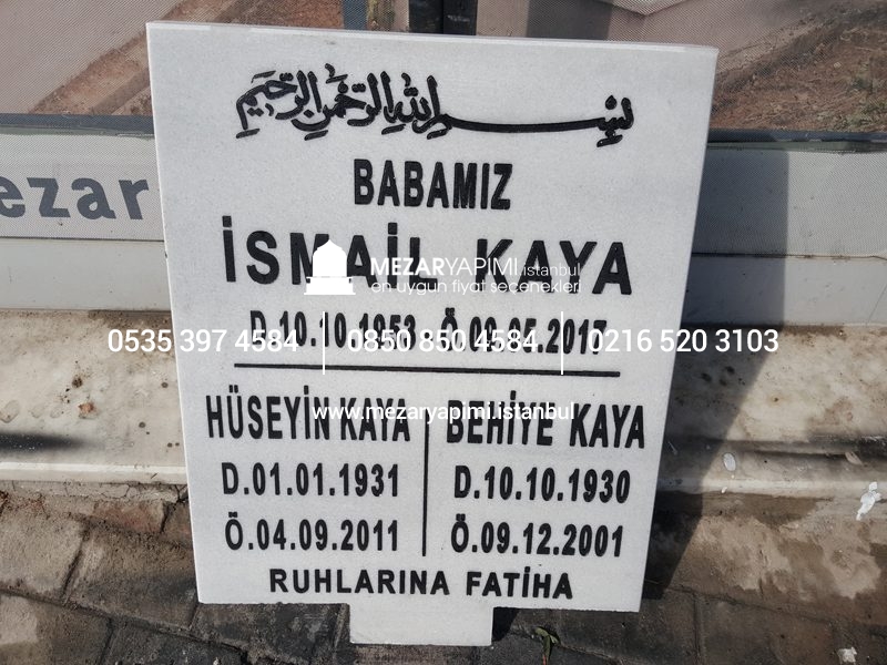 50*60 Mermer Mezar Baştaşı - Görsel 5