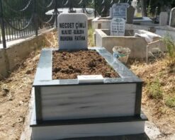 Tek Kişilik Küpeşte Baştaşı Granit Mezar - Görsel 7