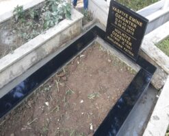 Tek Kişilik Küpeşte Baştaşı Granit Mezar - Görsel 12