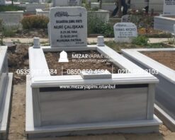 Tek Kişilik Granit Şeritli Mezar - Görsel 8