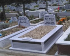 Tek Kişilik Granit Şeritli Mezar - Görsel 3