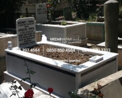 Tek Kişilik Granit Şeritli Mezar - Görsel 6