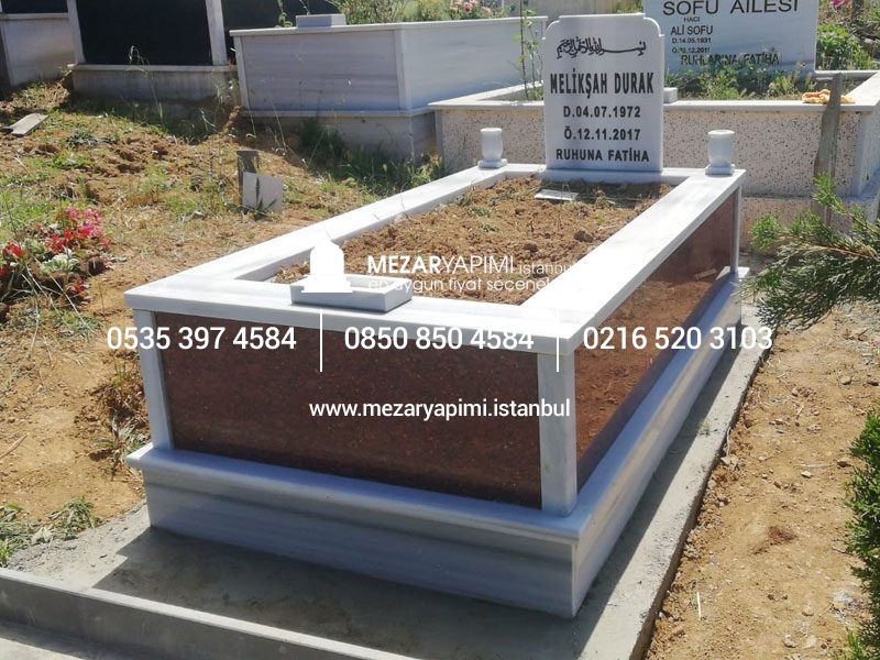 Tek Kişilik Gövde Granit Mezar - Görsel 3