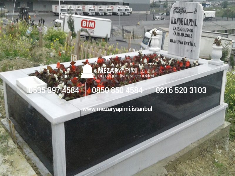 Tek Kişilik Gövde Granit Mezar - Görsel 9